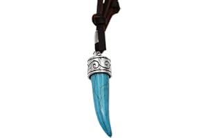 TOPT CUIR Pendentif dent Requin Pierre Surf Surfeur Bleu Cuir mer Soleil Planche Voile