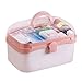 Produktbild KLEDDP Medizin-Box-Schlafsaal-Pillenschachtel Rosa der Hausapotheke-Medizinmedizin-Aufbewahrungsbox-Erste-Hilfe-Ausrüstung Aufbewahrungsbox für Medikamente (Size : S)
