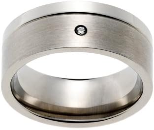 1 Ring Partner Engagement Ring Wedding Ring Wedding Band Ring Stainless Steel with Diamond and Free Engraving