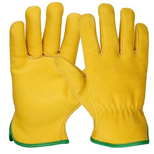 1 PAIRS OF FLEECE LINED LEATHER LORRY DRIVERS WORK GLOVES SAFETY DIY