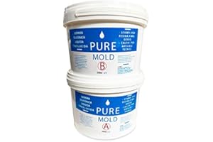 Resin Pro ® Pure Mold Gomma Siliconica Liquida 5 kg Traslucida Veloce per La Creazione di Stampi per Resine Epossidiche Poliuretaniche Cera Sapone Gesso Cemento, Durezza 13 Shores, 100% Made in Italy