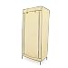Produktbild PrimeMatik - Garderobe Stoffschrank Faltschrank Kleiderschrank 70 x 45 x 155 cm beige mit Rolltor