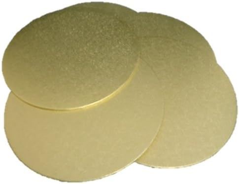 5 X Gold Round Circle Cake Boards 250mm 10" - 3mm Thick