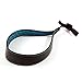 Price comparison product image 4V Design Ergo Large Handmade Leather Camera Wrist Strap w/ Universal Fit Kit, Black/Cyan (1LS01BVV0930)