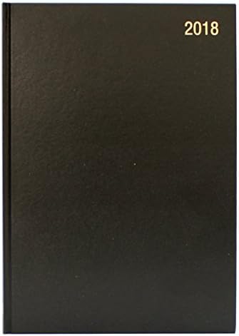 A4 2018 Diary Week To View Hardback Casebound (Black)