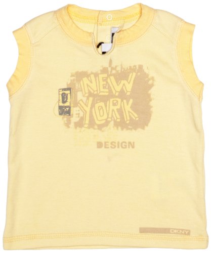 DKNY Unisex Baby Unisex New York Print Tank 6 Months Light Yellow
