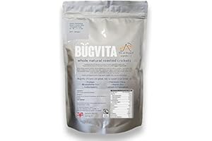 XL Whole Roasted Crickets 250g | Unseasoned and Ready to Eat | Bugvita, Premium Edible Insects, Made in The UK