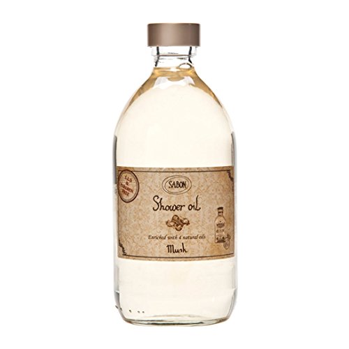 SABON Shower OIL Enriched with 4 natural oils MUSK SCENT Paraben & S.L.S FREE+PUMP 500ml 17.59 FL.OZ