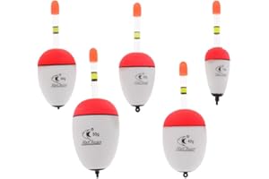 Folpus Hecht Zander Pose Pose Bright Floating Poses 5 Stück, Weiß + Rot, 10-50g