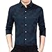 Produktbild LOLIANNI Herren Hemd Fashion Business schlank Langarm Shirt Top Slim Fit Karohemd Kariert Langarmshirt Freizeit Business Party Shirt für Männer Freizeithemd Soft Shirt