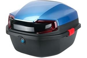 Aptliton Motorbike Top Box Moped Box Tour Tail Case Top Box for Motorcycle Trunk with Lock for Storage Helmet, Luggage Case for Motorcycle Scooter Moped