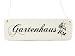 Produktbild Vintage Deko Schild Türschild GARTENHAUS Hund Tierisch Shabby Nostalgie Landhaus Holz
