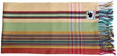 Multi Striped Yellow Kikoy Scarf for Men and Women