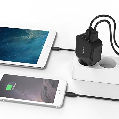 [Smart Charge]EasyAcc® USB Ladegerät 24W 4.8A 2-Port Portable Adapter für iPhone SE, 6s, 6 Plus, iPad Pro / Air / Mini, Galaxy S7, S6 Edge, S6 Plus und viele mehr, Schwarz - 6
