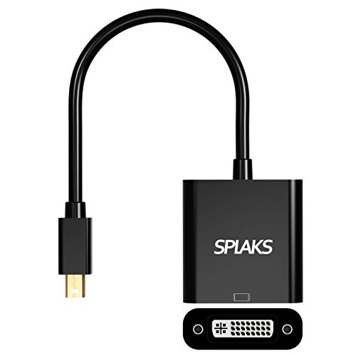 Mini DisplayPort auf DVI, Splaks1080P Vergoldete Mini DisplayPort DP(Thunderbolt Port Kompatible) auf DVI Adapter Konverter Kable Stecker Cabel für Apple Macbook Pro Air Thunderbolt TM Port kompatible-Schwarz - 2
