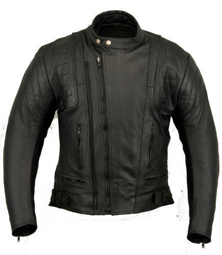 GearX US20 Blouson Moto en Cuir pour Femme, L