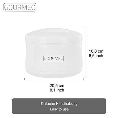 GOURMEO Premium Joghurtbereiter für Natur-Joghurt, Soja-Joghurt oder Quark | 1 Liter Fassungsvermögen, ohne Strom, einfache Reinigung | 2 Jahre Zufriedenheitsgarantie | Joghurt-Maker, Yoghurt-Bereiter, Joghurt-Gefäß, Yoghurt-Maker - 3