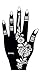 6 Sheets STENCILS TATTOO Set 6 Mehndi TemplateTattoo Henna Designs for Hand - single use - for Henna Tattoo Glitter Tattoo Airbrush Tattoo