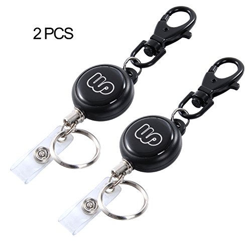 Retr ctil carrete Wisdompro 2 Pack de Heavy Duty auto-retracting cremallera carretes con mosquet n giratorio clip y clave Anillo para tarjetas de identidad tarjetas identificativas y llavero reviews Retr ctil carrete Wisdompro 2 Pack de Heavy Duty auto-retracting cremallera carretes con mosquet n giratorio clip y clave Anillo para tarjetas de identidad tarjetas identificativas y llavero