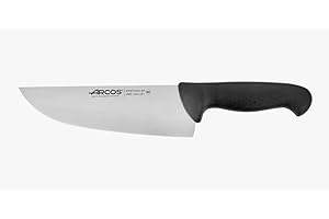 Arcos Serie 2900 - Coltello Scannare Coltello Macellaio Coltello Bistecca - Lama Acciaio Inossidabile Nitrum 200 mm - Manico Polipropilene Colore Nero