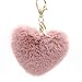 Produktbild Cupcinu Heart-Shaped Keychain Schlüsselkette für Mädchenfrauenplüschschlüsselanhänger für Handtaschenmappen-Autodekoration Art und Reizende Size 10 * 10cm (Rose)