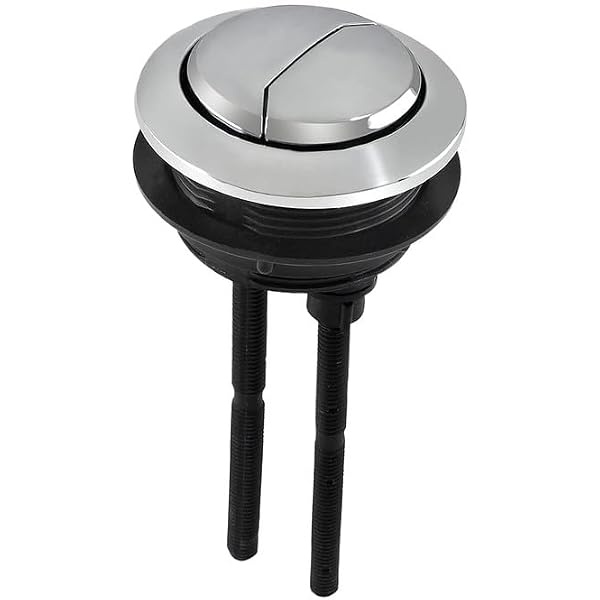 WOFASHPURET Dual Flush Toilet Tank Button – Rectangle, ABS Plastic, Threaded Base, Replacement Flush Button For Dual Flush Toilet Kits (Small/Large Flush)