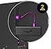 Price comparison product image EXINOZ® Braided Power Cable Designed for Fire TV Stick | Short Purple Cable As A Fire TV Power Cord Replacement | Connect And Power Streaming Stick From TV | 20cm