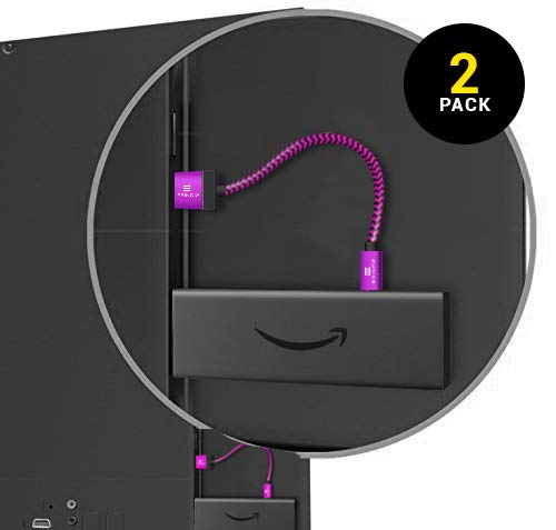 Cable Cargador Trenzado EXINOZ® diseñado para Fire TV Streaming Stick | Conéctelo y Disfrute de la transmisión Directamente Desde el Puerto USB del televisor | 20 cm