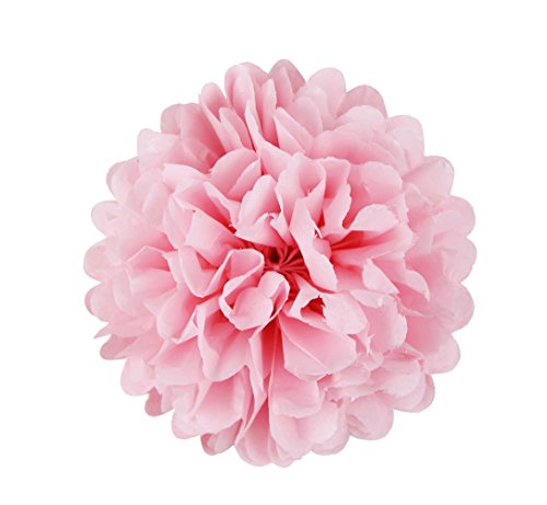 HAPPY BIRTHDAY Girlande Set Geburtstag Dekoration Seidenpapier Pompoms Rosa Folie Spirale Deko von SUNBEAUTY (Rosa) - 3