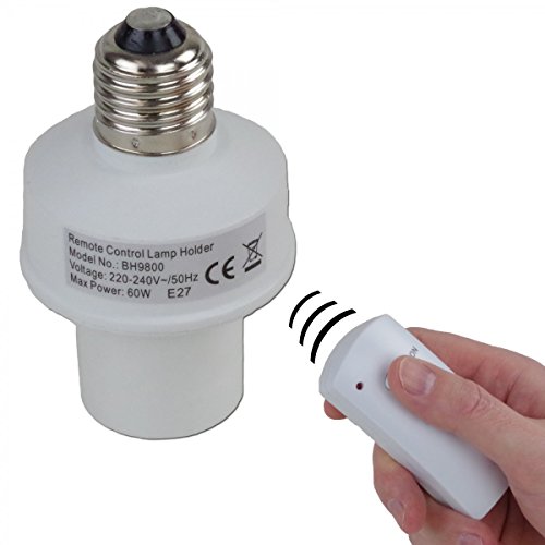 Preisvergleich Produktbild Hepoluz 010012 Lampenfassung E27 mit Fernbedienung