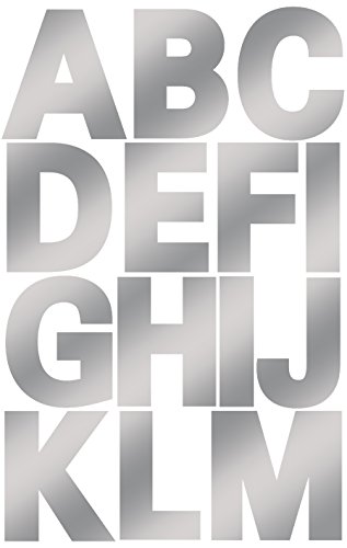 Avery Zweckform 59125  letras etiquetas  de la a a la Z 25  mm  resistente a la intemperie pantalla   30  pegatinas  color plata