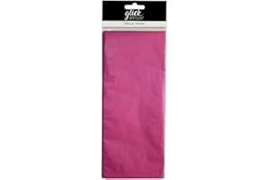 Glick Plain Luxury Tissue Wrapping Paper 4 Sheets, for Gift Wrapping and Arts & Crafts, Measures 75 x 50 cms When Opened, Hot Pink