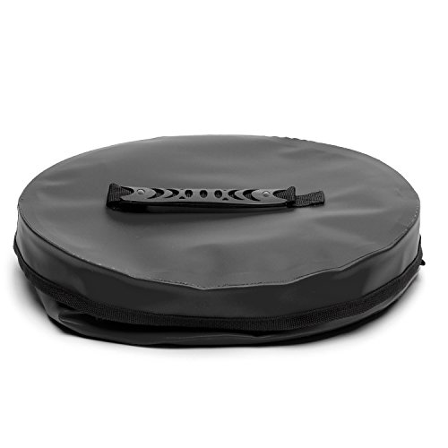 Zusammenklappbarer Falteimer Faltschüssel, Eimer für Camping, Reisen, Gartenarbeit, unterwegs – Falteimer Waschbecken Wasser Container Eimer, mit Deckel und Werkzeug Mesh Tasche – von The Friendly Swede (Schwarz 16 Liter) - 7