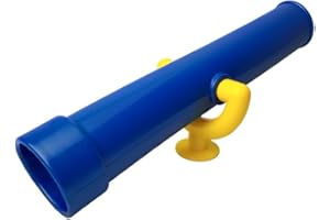 OTITU Binocular/Telescopic Play Tower, Playhouse Accessories, Binoculars Plastic, Telescopic Telescope for Play Towers, Climbing Tower, Children's Toy, Garden, Blue - Yellow