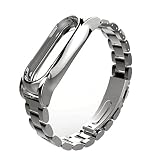 ESAILQ Smart Armband für Für Xiaomi Mi Band 2, Magnet Edelstahl Luxus Handgelenk Strap Metall Wristband 14-21CM (Silber)