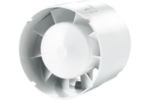 SKS24 Rohreinschubventilator Vents mit Timer, hochwertiges Produkt aus Europa ,, White