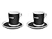 Produktbild Mercedes-Benz, Espressotassen, 2er Set, AMG, weiß / schwarz, Porzellan, Carbonoptik