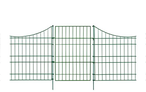 Tor für Massiv Zaun „Balkhausen, Müngsten, Glüder & Rüden“ 70 x 80 cm, grün – Teichzaun, Tiergehege, Gartenzaun, Steckzaun, Rabattenzaun, Zaunmatten, Hundezaun, Katzenzaun, Rankhilfe - 6