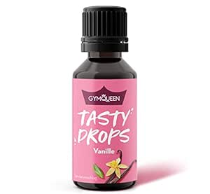 Flavour Drops GymQueen Tasty Drops 30ml, kalorienfreie, zuckerfreie und fettfreie Flavdrops, Aroma Tropfen zum Süßen, Kaffee Sirup, Geschmackstropfen ohne Künstliche Farbstoffe, Vanille