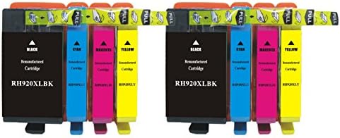 8 (2 Sets) HYSON Remanufactured Epson Ink Cartridges HP920XL Compatible for HP Printers HP OfficeJet 6000/6000 special Edition/6000 Wireless/6500/6500 A/6500 A Plus/6500 Series/6500 Wireless/7000/7000 special Edition/7500 A/7500 A Wireless/7500 Series (2Black,2Cyan,2Meganta ,2 Yellow)
