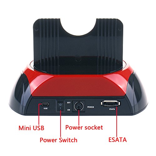 WANLONGXIN WLX-879U2C USB 2.0 zu SATA Festplatte Docking Station mit 2-Port Hub und Kartenleser für 2.5 und 3.5 Zoll Festplatte SSD SATA (SATA I / II / III) - 5