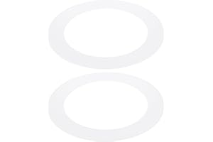 PATIKIL 4" ID 5.5" OD Plastic Trim Ring, 2 Pcs Ceiling Light Goof Rings Matte Circular Light Cover Lighting Fixture for Ceiling Wall Recessed Can Downlights, Translucent Matte White