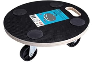 ADGO Plataforma de Transporte Redonda de 380 mm, Capacidad de Carga de Hasta 200 kg, Ruedas Giratorias de 360 Grados, Almohadilla de Transporte para la Remodelación de Muebles en Movimiento
