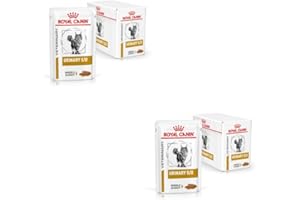 Royal Canin Veterinary Urinary S/O | Paquete Doble | 2 x 12 x 85 g | Alimento dietético Completo para Gatos | para disolver cálculos de estruvita | Bajo RSS | Bocaditos en Salsa