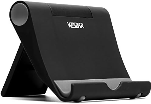 WESDAR Phone Holder Stand for Bed iPhone 7, 7 Plus, 6, 6s, 6s Plus, Samsung Galaxy S8, S7, S6 Edge, Note, LG G6, Nexus 6P, Google Pixel, Sony, HTC, One Plus 3/3T and Other Phones, Black, C3-Bk