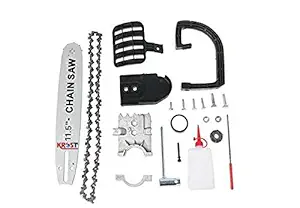 ToolsCentre Electric Chainsaw Stand Bracket Set for Angle Grinder Machine,11.5-inch (Black and Silver)