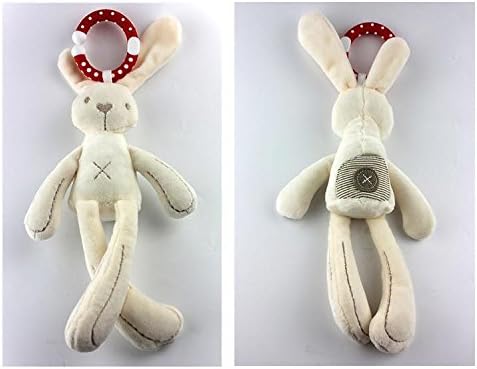 UeHome Baby Cute Music Plush Activity Crib Stroller Soft Toys Hanging Rabbit Bear (Rabbit)