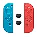 Produktbild MaxKu Nintendo Switch Joy-Con Gamepad Gel-Protektoren und 2 Thumb-Stick-Kappen Silikon Hülle Case für Nintendo Switch Joy-Con Controller (Linke Blau & Rechte Rot)