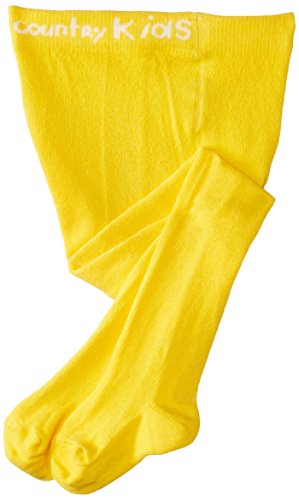 Country Kids Baby Girls 0-24m Luxury Cotton Tights, Yellow (Marigold), 6-12 Months