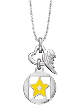 Herzengel Kinder-Kette mit Anhänger 925 Silber rhodiniert 39 cm - HEN-03SHINE